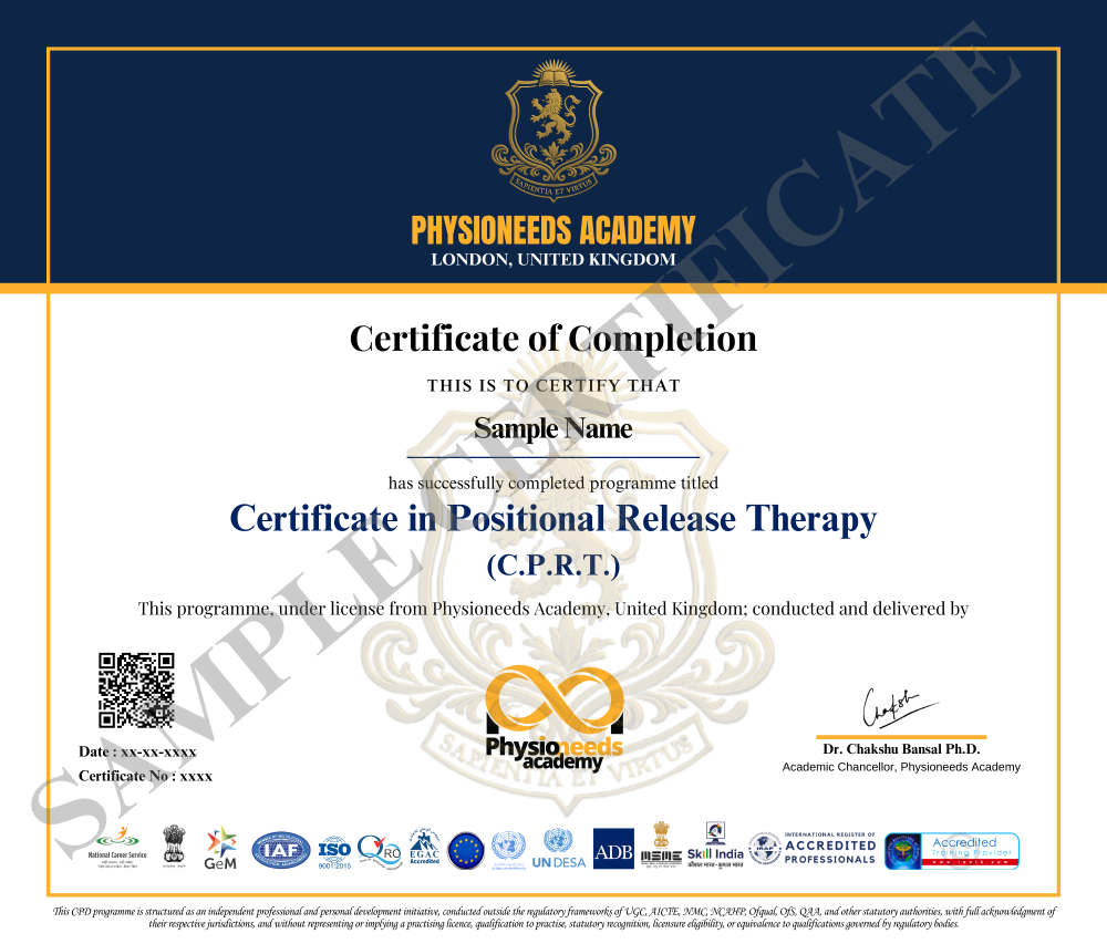 Sample PRT certificate image - landscape format